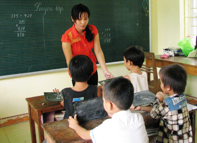 Một lớp học vùng cao ở Quảng Ninh. Ảnh: Minh Cương