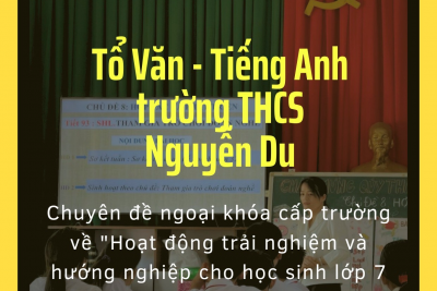 HOẠT ĐỘNG CHUYÊN ĐỀ TỔ VĂN-TIẾNG ANH